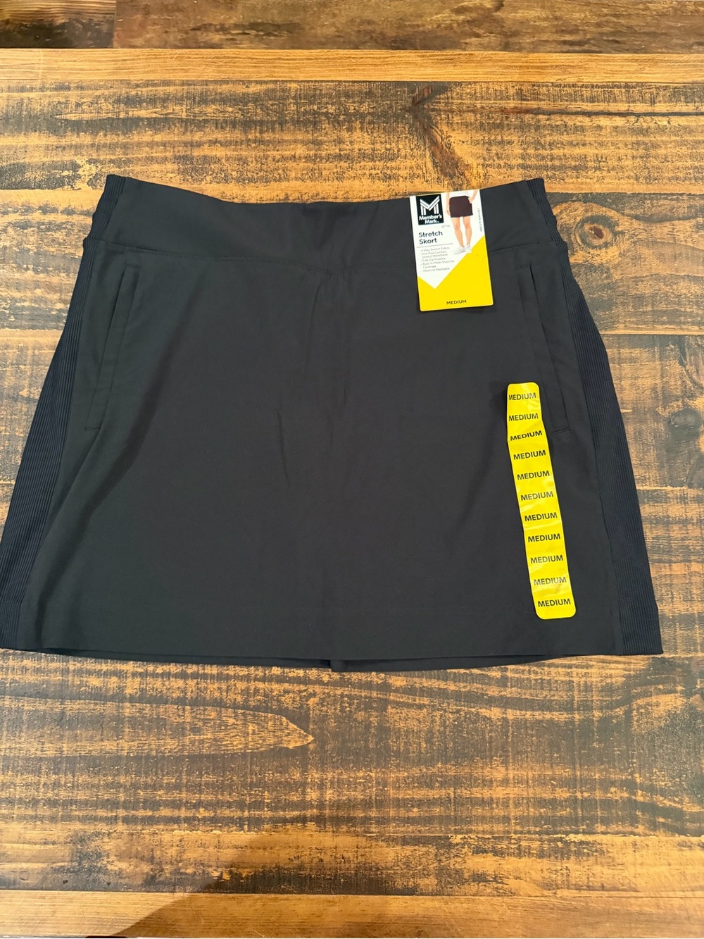 Women's Black Stretch Skort with Side Panels